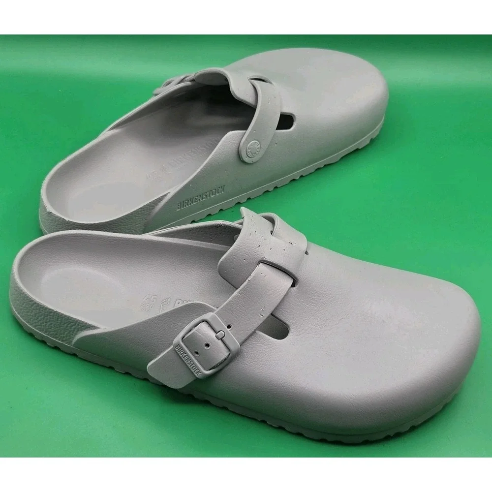 Birkenstock Boston EVA Essentials Mens Clog Size 45 US 12 Stone Cain Gray